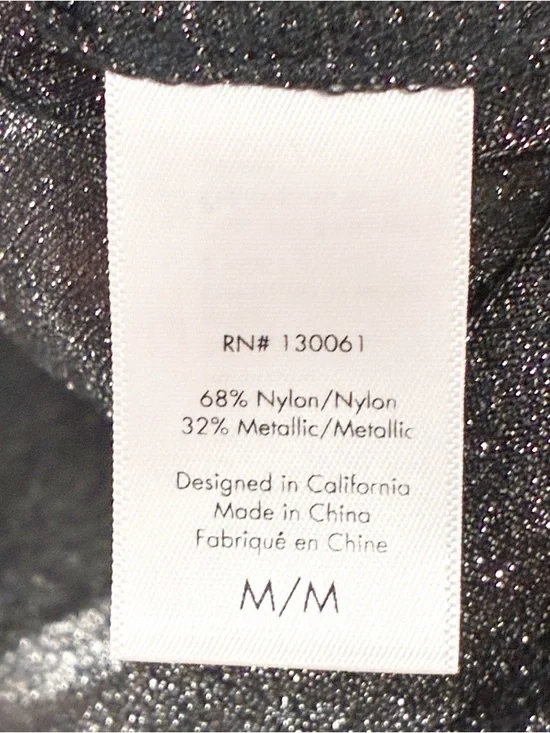 L*Space Shimmer Long Sleeve Black Sheer Size Medium NEW - Picture 5 of 6